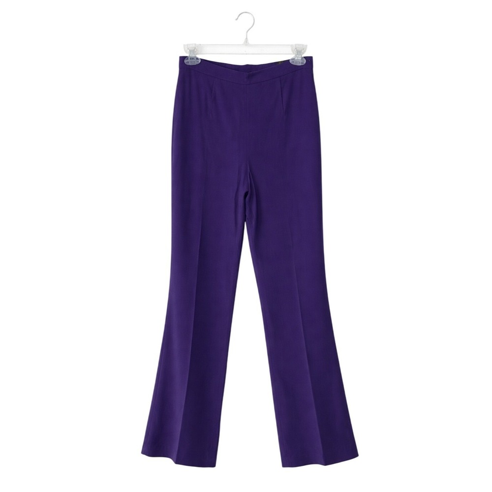 Vtg Giovanni Dark Purple High‎ Rise Tailored Trousers 8 Office Career Aubergine